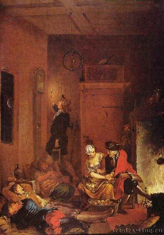 Ночной сторож. 1770 * - Холст, маслоРококоГерманияБонн. Музей земли Рейнланд
