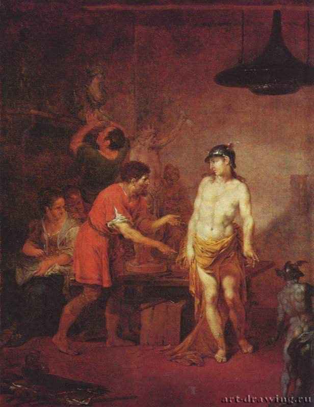 Меркурий в мастерской ваятеля. 1777 - 52 x 40 смХолстРококоГерманияКобленц. Музей Среднего Рейна