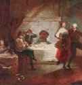Спор в кабачке. 1755 * - 49 x 78 смХолст, маслоРококоГерманияШтутгарт. Государственная галерея