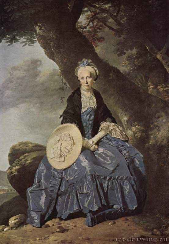 Портрет госпожи Освальд. 1770 * - 226,5 x 159 смХолст, маслоКлассицизмГермания и ВеликобританияЛондон. Национальная галерея