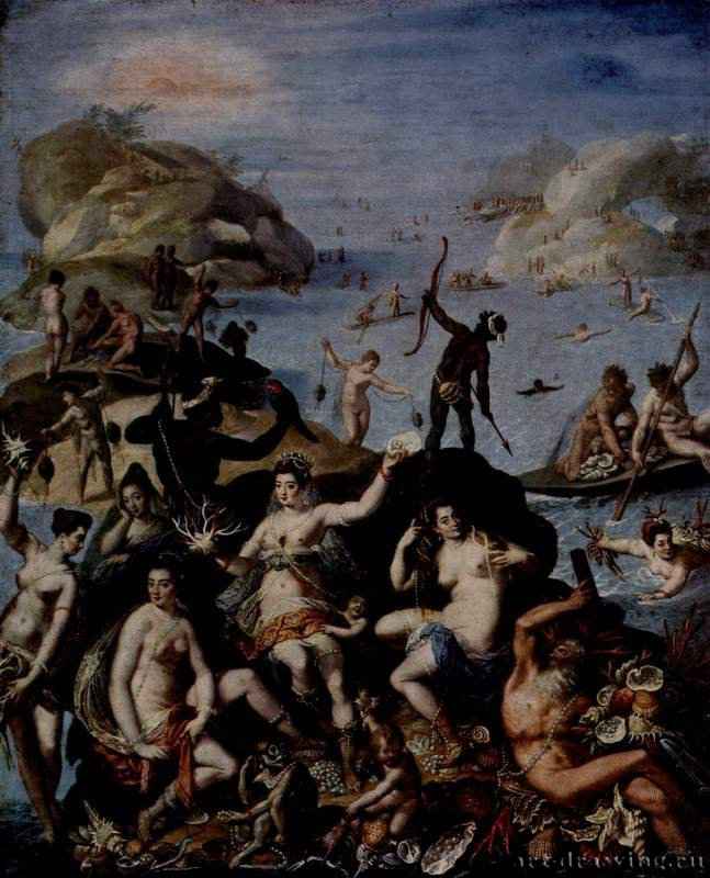 Добыча кораллов. 1570-1590 * - Холст, маслоМаньеризмИталияРим. Галерея Боргезе