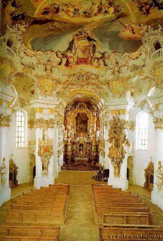 Неф Вискирхе. 1746-1754 - Бавария. Германия.