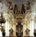 Церковь свв. Петра и Павла. Интерьер с фреской свода. 1729-1733 - Штайнхаузен. Германия. Совместно с Иоганном Батистом Циммерманом.