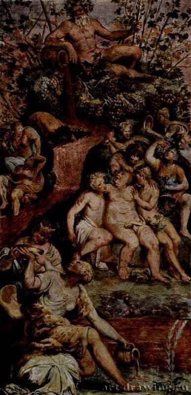Вакханалия. Фрагмент. 1551 - ФрескаМаньеризмИталияРим. Вилла Джулия