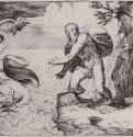 Иона и кит. 1620-1640 - 137 х 174 мм. Резцовая гравюра на меди. Лондон. Британский музей, Отдел гравюры и рисунка. Италия.