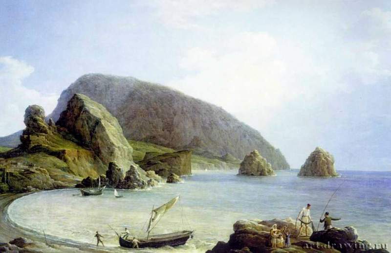 Вид на Аю-Даг в Крыму со стороны моря. 1836 - 85 х 136 смХолст, маслоРоссияСанкт-Петербург. Государственный Русский музей