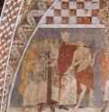 Фрески Нижней церкви Сан Франческо в Ассизи, сцена: Св. Франциск отрекается от имущества. 1260 - Ассизи. Сан Франческо, нижняя церковь.