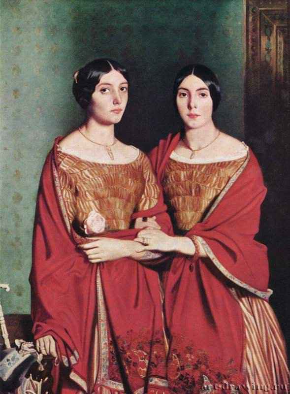 Две сестры. 1843 - 180 x 135 смХолст, маслоРомантизм, неоклассицизмФранцияПариж. Лувр