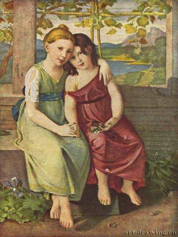Портрет Адельгейды и Габриэли фон Гумбольдт. 1800 * - Холст, маслоКлассицизмГерманияБерлин. Старая Национальная галерея