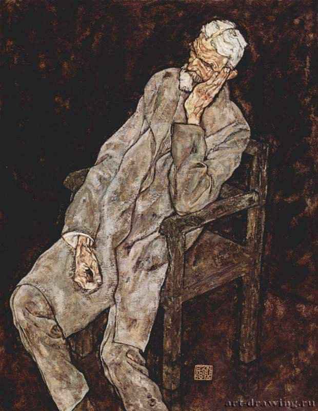 Портрет Иоганна Хармса 1916 - 140 x 110,5 смХолст, маслоЭкспрессионизмАвстрияНью-Йорк. Музей Гуггенхайма
