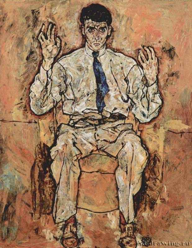 Портрет Альберта Париса фон Гютерсло 1918 - 140,5 x 110 смХолст, маслоЭкспрессионизмАвстрияМиннеаполис (штат Миннесота). Институт искусств