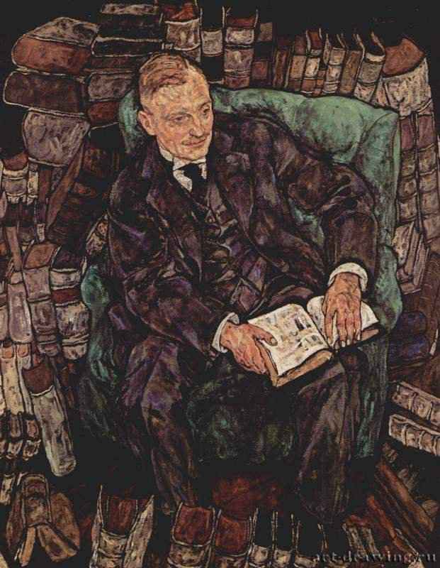 Портрет Хуго Коллера 1918 - 140 x 110 смХолст, маслоЭкспрессионизмАвстрияВена. Галерея австрийской живописи в Бельведере