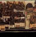 Крумау, или Городок IV 1913-1914 - 99,5 x 120,5 смХолст, маслоЭкспрессионизмАвстрияВена. Собрание Леопольд