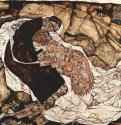 Смерть и Женщина 1915 - 150,5 x 180 смХолст, маслоЭкспрессионизмАвстрияВена. Галерея австрийской живописи в Бельведере