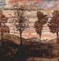 Четыре дерева 1917 - 110 x 140,5 смХолст, маслоЭкспрессионизмАвстрияВена. Галерея австрийской живописи в Бельведере