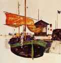 Корабли в Триесте, 1912 г. - Акварель, гуашь, бумага. Частное собрание. Австрия.