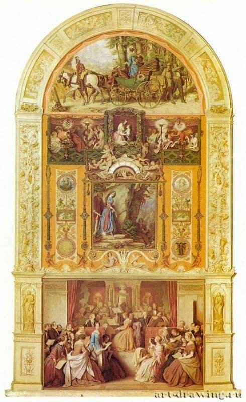 Симфония. 1852 - 166 x 98 смХолст, маслоРомантизм, бидермейерГермания и АвстрияМюнхен. Новая пинакотека
