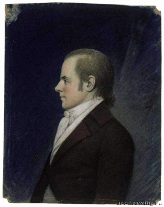  Портрет доктора Элиху Смита, 1797 - 1811 г. - Пастель, бумага; 24,5 x 19,6 см. Музей изящных искусств. Бостон. США.