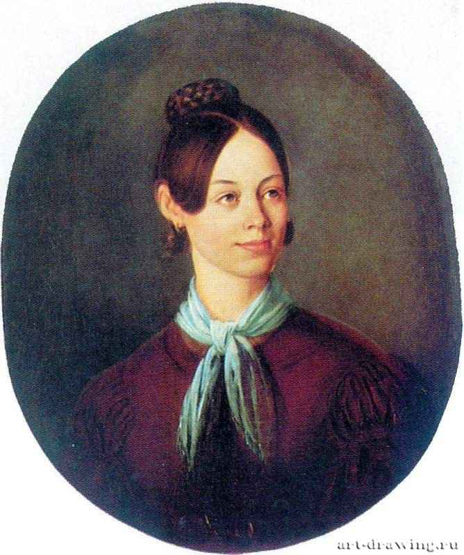 Портрет неизвестной в коричневом платье. 1837 - МаслоРоссия