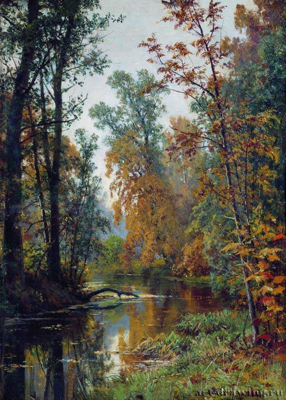 Осенний пейзаж. Парк в Павловске. 1888 - 41 х 31