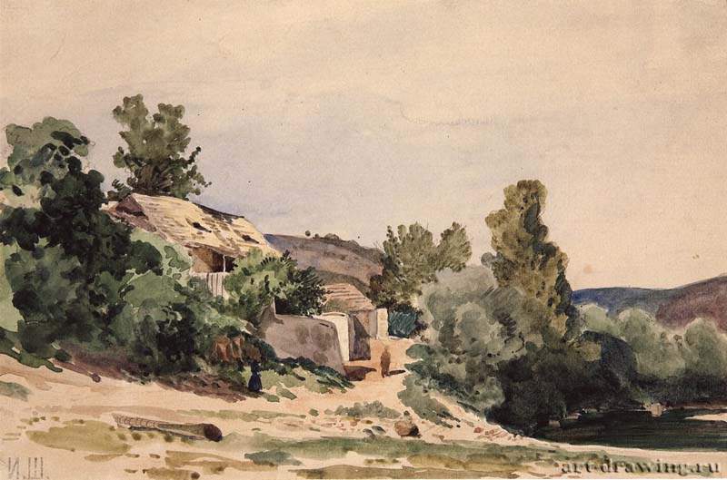 Пейзаж. Троя около Праги. 1862 - 15,5 х 23,4