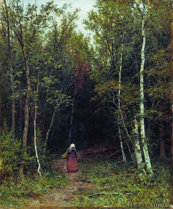Пейзаж с фигурой. 1872 - 59 х 48.5