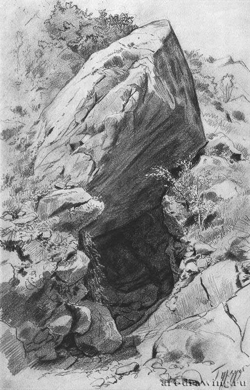 Пещера в Гурзуфе. 1879 - 45,8 х 29,6