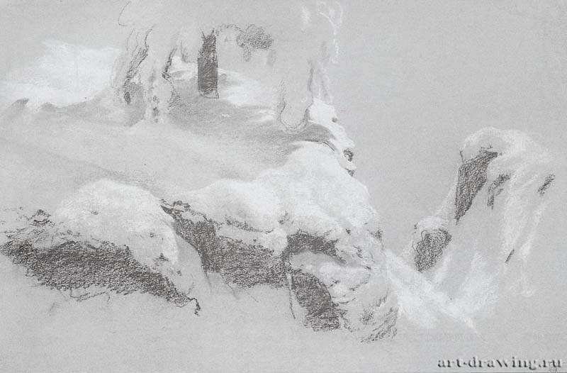 Фрагментарный эскиз к картине. На севере диком. 1890 - 31,1 х 46,9