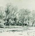 Деревья в поле. Братцево. 1866 - 26,5 х 42,8