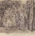 Аллея в старом парке. 1885 -  23,5 х 31