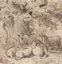 Овцы под дубом. 1862-1864 - 13,5 х 19.6