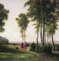 Пейзаж с гуляющими. 1869 - 31,5 х 41,5