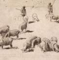 Стадо овец. 1862-1864 - 9,6 х 21,5