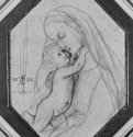 Мадонна с младенцем. 1820 - 167 х 130 мм. Карандаш, отмывка, на бумаге. Оксфорд. Музей Эшмолеан, Отдел гравюры и рисунка.