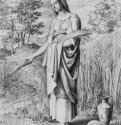 Руфь на поле Вооза. 1826 - 301 х 210 мм. Перо, на бумаге. Гамбург. Кунстхалле, Гравюрный кабинет.