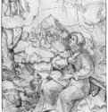 Иоанн на острове Патмос. 1520-1536 - 235 x 170 мм. Перо на бумаге. Париж. прежде-Собрание Дрей. Германия.