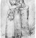 Женщина с ребенком. 1507 - 220 x 124 мм. Перо на бумаге. Эрланген. Библиотека университета. Германия.