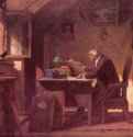 Гость. 1855 * - 21,9 x 26,8 смКартон, маслоРомантизм, бидермейерГерманияШвайнфурт. Собрание Георга Шефера