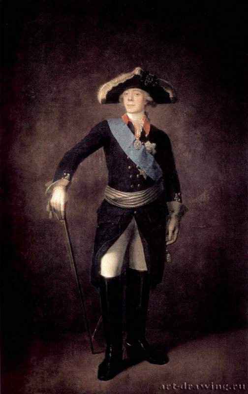 Портрет Павла I. 1797 * - 248 x 163 смХолст, маслоРоссияМосква. Государственная Третьяковская галерея
