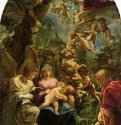 Святое семейство с ангелами. 1600 * - 37,5 x 24 смМедь, маслоБароккоГермания и ИталияБерлин. Государственные музеи