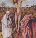 Христос на кресте между Марией и Иоанном. 1430 * - 43 x 26 смХолст (перенесена на дерево)ВозрождениеНидерланды (Фландрия)Берлин. Государственные музеи