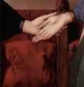 Бракосочетание Арнольфини, картина, посвящённая церемонии бракосочетания Джованни Арнольфини и Джованны Ченами. Деталь. 1434 - 82 x 59,5 см Дерево, масло Возрождение Нидерланды (Фландрия) Лондон. Национальная галерея 