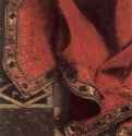 Мадонна канцлера Николя Ролена. Деталь: одеяние Марии с надписью. 1435 - 66 x 62 см Дерево, масло Возрождение Нидерланды (Фландрия) Париж. Лувр 