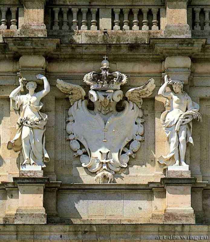 Ла Гранха. Деталь садового фасада, 1734 - 1736 г. - Испания. Совместная работа с Джованни Батиста Саккетти.