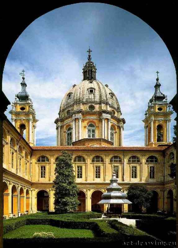 Вид монастыря и королевской церкви Суперга. 1730 - Суперга. Германия.