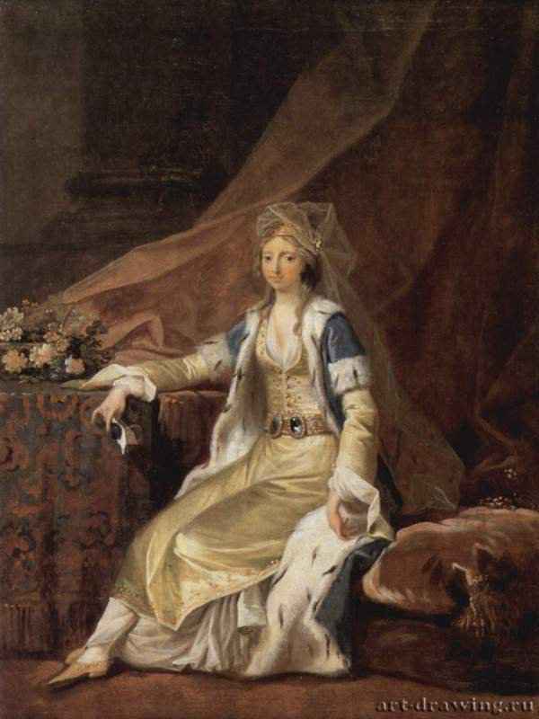 Портрет Луизы, герцогини Шлезвиг-Голштинии, в турецком одеянии. 1780-1790 * - 44,5 x 33,5 смХолст, маслоРококоДанияДворец Готторф (Шлезвиг). Музей земли Шлезвиг-Голштиния