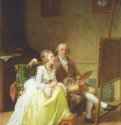 Автопортрет с женой. 1791 - 52,5 x 41,5 смДеревоРококоДанияКопенгаген. Государственный художественный музей