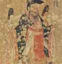 Император У-ди из династии Чжоу. 650 * - Высота 51 смШёлк, тушь, краскиКитайБостон. Музей изящных искусствФрагмент свитка с портретом императора
