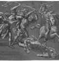 Изгнание Гелиодора. 1642 - 249 х 237 мм Черный мел, подсветка белым, на грунтованной серо-зеленым тоном бумаге Лондон Британский музей, Отдел гравюры и рисунка Италия