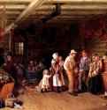 Деревеская почта, 1873. - Акварель, картон. 24,77 x 32,39. Частное собрание. США.